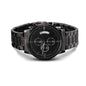 TEXT Customizable Engraved Black Chronograph Watch, Unique Birthday Gifts for Men
