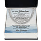 To My Grandson Necklace, Men Grandson Necklace Personalised, Go Forth and Aim for the Skies