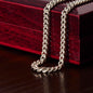 To My Son Cuban Link Chain Necklace, I Promise to Love You Forever