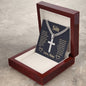 Personalized Gifts for Him, Unique Cuban Chain with Cross Necklace Gifts for Him