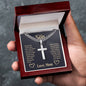 Personalized Gifts for Him, Unique Cuban Chain with Cross Necklace Gifts for Him