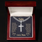 Personalized Gifts for Him, Unique Cuban Chain with Cross Necklace Gifts for Him