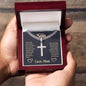Personalized Gifts for Him, Unique Cuban Chain with Cross Necklace Gifts for Him