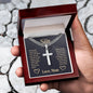 Personalized Gifts for Him, Unique Cuban Chain with Cross Necklace Gifts for Him