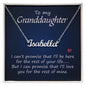 To My Granddaughter Necklace, Granddaughter Necklace from Grandma