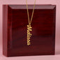 Customized Name Necklace, Vertical Name Necklace