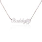Customized Name Necklace, Paw Print Name Necklace for Dog and Cat Lovers