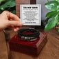 Personalized to My Son Leather Men Bracelet, Bracelet for Son Birthday from Mother and Father
