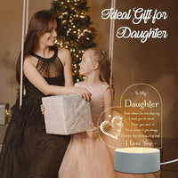 Load image into Gallery viewer, To My Daughter Engraved Night Light, Daughter Gift from Mom on Mothers Day, Valentines Day, Birthday
