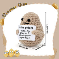 Load image into Gallery viewer, All Love Here Handmade Mini Wool Knitted Potato Toy with Positive Message Card – Positive Gifts
