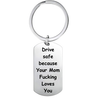 Load image into Gallery viewer, All Love Here Drive Safe Keychain for Son / Daughter, Birthday Gifts for Son / Daughter from Mom
