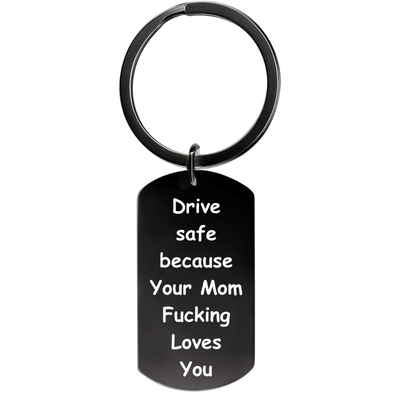 Load image into Gallery viewer, All Love Here Drive Safe Keychain for Son / Daughter, Birthday Gifts for Son / Daughter from Mom
