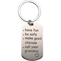 All Love Here Drive Safe Keychain for Grandson / Granddaughter, Legacy Gifts for Grandchildren