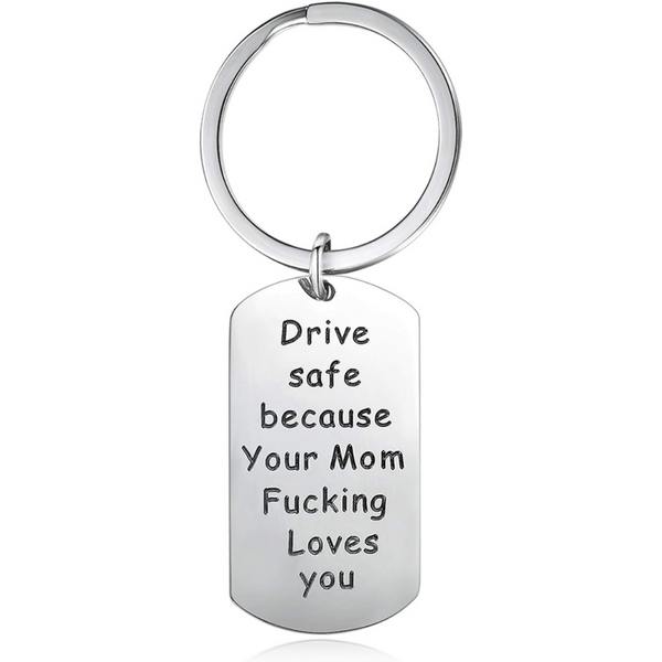Drive Safe Keychain for Son, Birthday Gifts for Son and Daughter from Mom