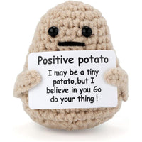 Load image into Gallery viewer, All Love Here Handmade Mini Wool Knitted Potato Toy with Positive Message Card – Positive Gifts
