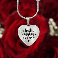 Load image into Gallery viewer, Best Mom Ever Gifts from Daughter / Son - Engraved Heart Necklace
