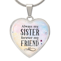 Load image into Gallery viewer, To My Sister Heart Necklace - Always My Sister Snake Chain
