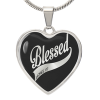Load image into Gallery viewer, Silver Women Heart Necklace - Blessed Snake Chain
