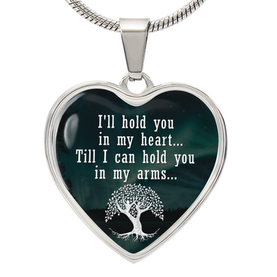 Load image into Gallery viewer, Silver Women Heart Necklace - I&amp;#39;ll Hold You Snake Chain

