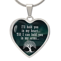 Load image into Gallery viewer, Silver Women Heart Necklace - I&#39;ll Hold You Snake Chain
