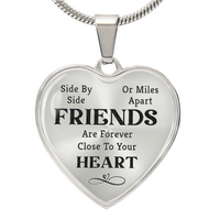 Load image into Gallery viewer, To My Best Friends Heart Necklace - Side by Side Snake Chain
