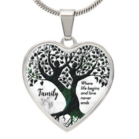 Load image into Gallery viewer, Silver Women Heart Necklace - Where Life Begins Snake Chain

