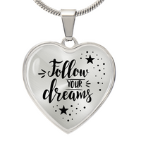 Load image into Gallery viewer, Silver Women Heart Necklace - Follow Your Dreams Snake Chain
