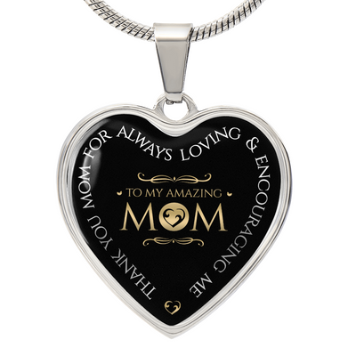 Load image into Gallery viewer, To My Mom Heart Necklace - Always Loving Heart Snake Chain
