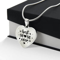 Load image into Gallery viewer, Best Mom Ever Gifts from Daughter / Son - Engraved Heart Necklace
