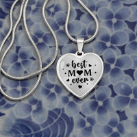 Load image into Gallery viewer, Best Mom Ever Gifts from Daughter / Son - Engraved Heart Necklace
