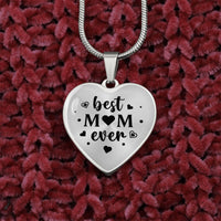 Load image into Gallery viewer, Best Mom Ever Gifts from Daughter / Son - Engraved Heart Necklace

