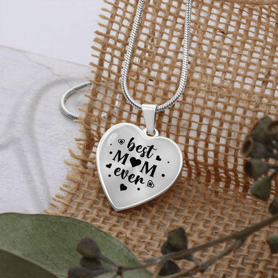 Load image into Gallery viewer, Best Mom Ever Gifts from Daughter / Son - Engraved Heart Necklace
