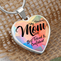 Load image into Gallery viewer, To My Mom Heart Necklace - My Precious Mom Snake Chain
