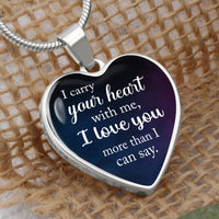 Load image into Gallery viewer, Silver Women Heart Necklace - I Carry Your Heart Snake Chain
