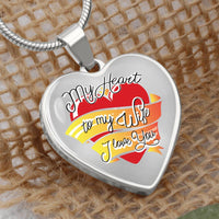 Load image into Gallery viewer, To My Wife Heart Necklace - My Heart to My Wife Snake Chain
