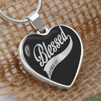 Load image into Gallery viewer, Silver Women Heart Necklace - Blessed Snake Chain
