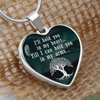 Load image into Gallery viewer, Silver Women Heart Necklace - I&amp;#39;ll Hold You Snake Chain
