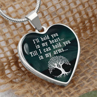 Load image into Gallery viewer, Silver Women Heart Necklace - I&#39;ll Hold You Snake Chain
