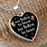 Load image into Gallery viewer, Silver Women Heart Necklace - Not Sister by Blood Snake Chain
