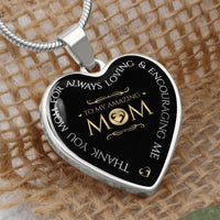 Load image into Gallery viewer, To My Mom Heart Necklace - Always Loving Heart Snake Chain
