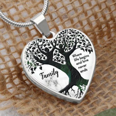 Load image into Gallery viewer, Silver Women Heart Necklace - Where Life Begins Snake Chain
