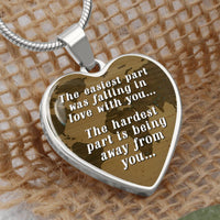 Load image into Gallery viewer, Silver Women Heart Necklace - The Easiest Part Snake Chain
