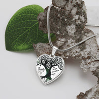 Load image into Gallery viewer, Silver Women Heart Necklace - Where Life Begins Snake Chain
