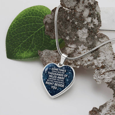 Load image into Gallery viewer, Silver Women Heart Necklace - Sometimes People Snake Chain
