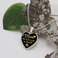 Load image into Gallery viewer, To My Mom Heart Necklace - Mom We Love You So Much Snake Chain
