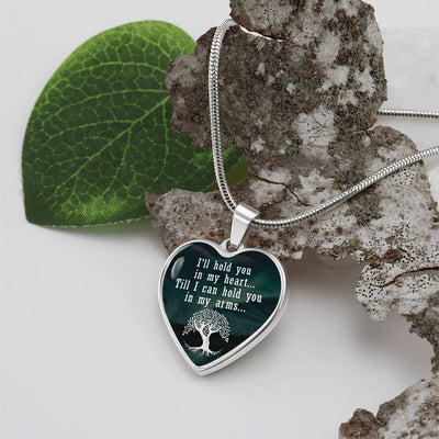 Load image into Gallery viewer, Silver Women Heart Necklace - I&amp;#39;ll Hold You Snake Chain
