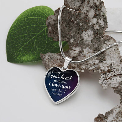 Load image into Gallery viewer, Silver Women Heart Necklace - I Carry Your Heart Snake Chain
