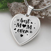 Load image into Gallery viewer, Best Mom Ever Gifts from Daughter / Son - Engraved Heart Necklace
