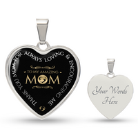 Load image into Gallery viewer, To My Mom Heart Necklace - Always Loving Heart Snake Chain
