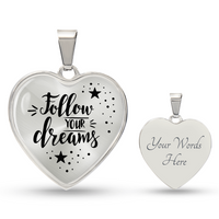 Load image into Gallery viewer, Silver Women Heart Necklace - Follow Your Dreams Snake Chain
